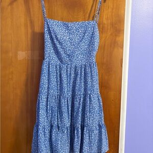 Hello Molly Blue Floral Backless Dress